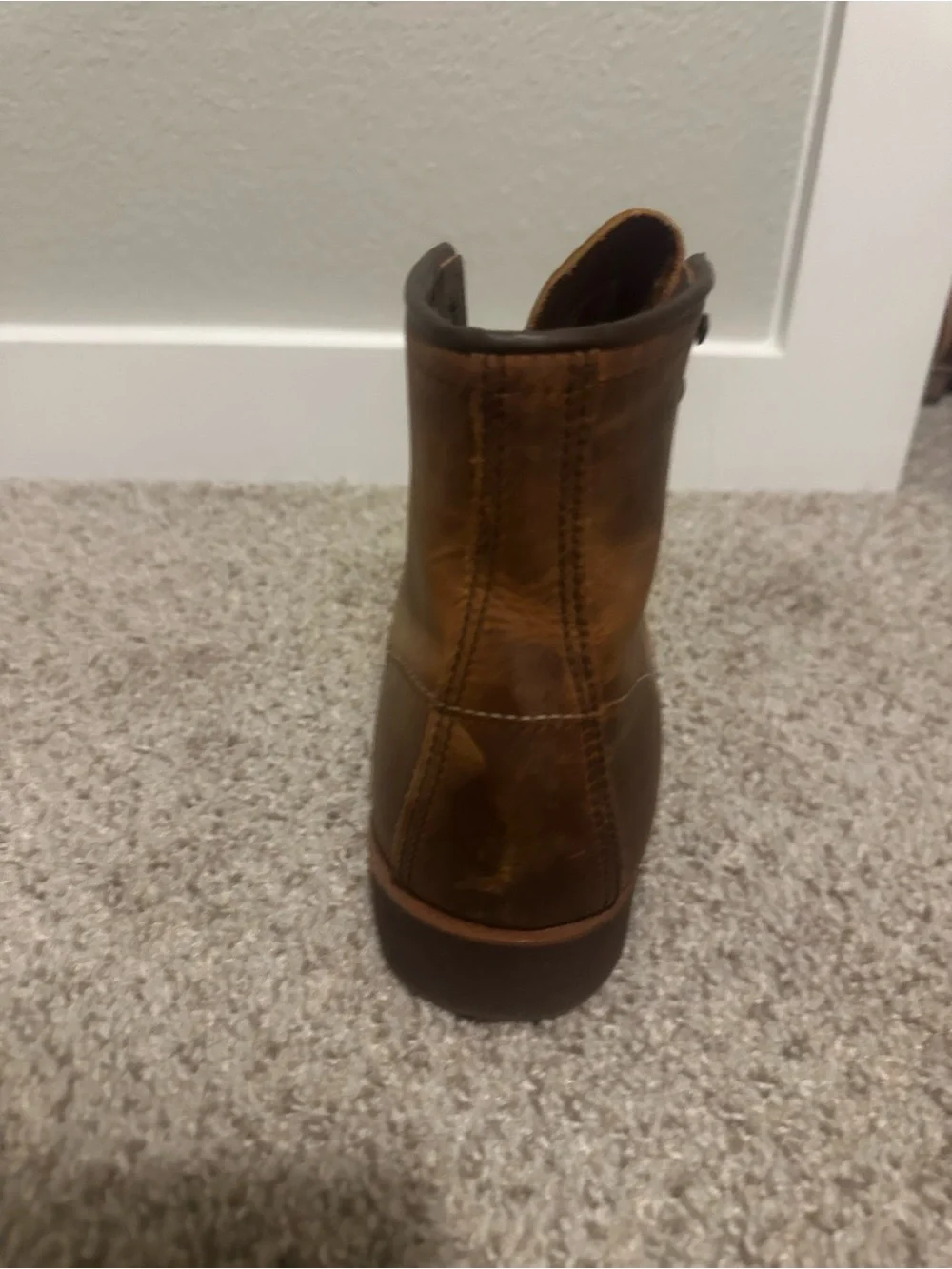Red Wing Shoes Tan/Brown Leather Lace-Up Work Boots
